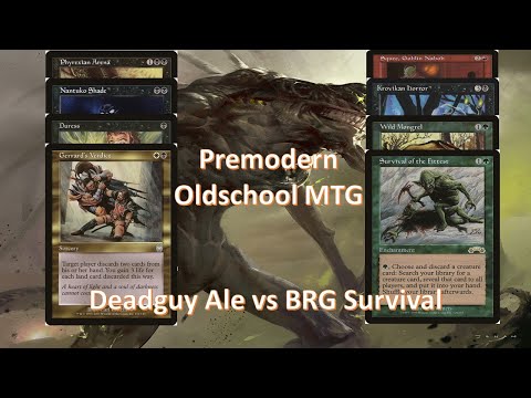 BW Deadguy Ale vs Survival of the fittest- #premodernmtg - MTG - Match 3 - June Monthly - Oldschool