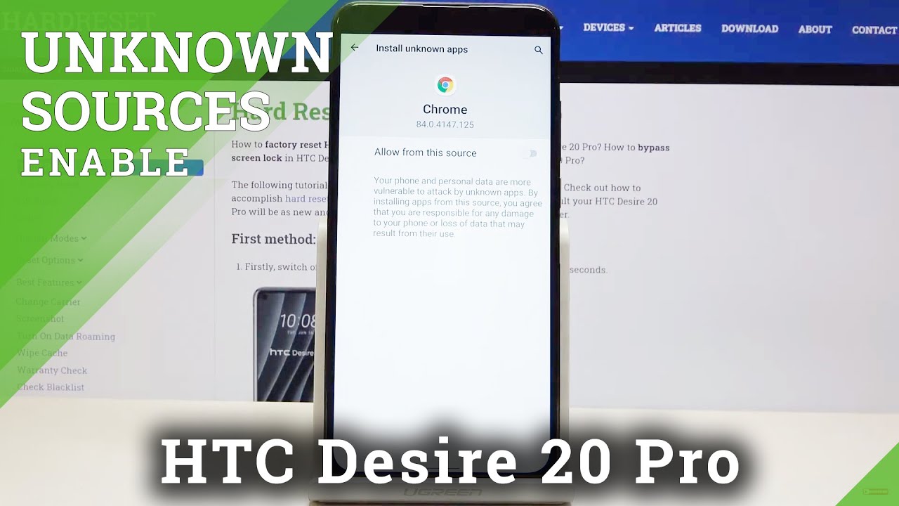 How to Allow Unknown Sources in HTC Desire 20 Pro – Allow Installation