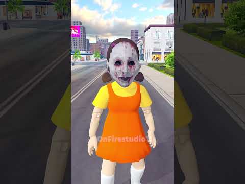 Battle between Squid Game Doll and Scary Teacher 😱 - #shorts #animation #scaryteacher