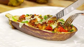 Easy & Delicious Stuffed EGGPLANT in 30 Minutes. BAKED / ROAST Eggplants. Recipe by Always Yummy!