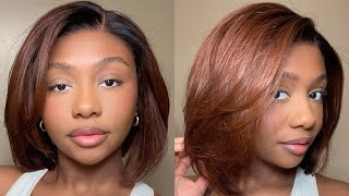 Ombré Brown 5x5 Lace Closure Install | Easy Glueless Install | Ft. Luvme Hair