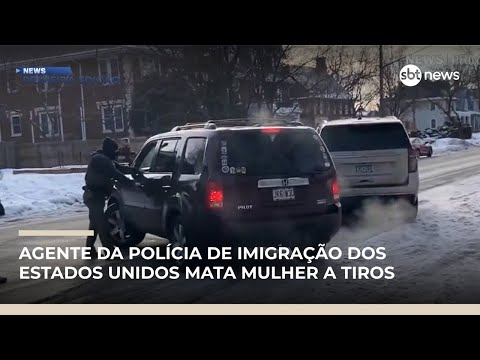 Agente da imigração dos Estados Unidos mata mulher a tiros | #NewsPrimeiraEdição