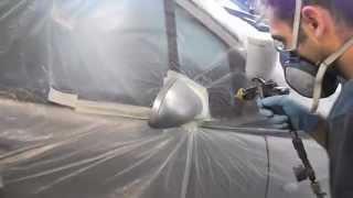 Car painting in Tallinn. Estonia.