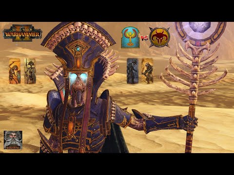 Elite Tomb Kings vs The Brayherd! - Tomb Kings vs Beastmen - Total War Warhammer 2