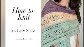 How to Hand Knit the Iris Shawl | A Lace & Color-Block Tutorial