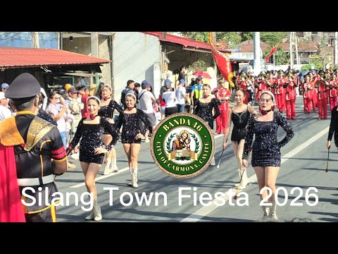 Banda 46 Carmona Cavite | Silang Town Fiesta 2026 | Parade | Fancy Drill | Solo Majorette Exibition 