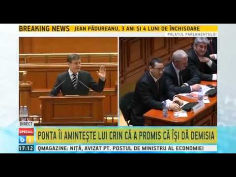 Crin Antonescu a demisionat din functia de presedinte al Senatului