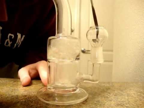 Homemade Glass Nail With Nested Showercap Bubbler