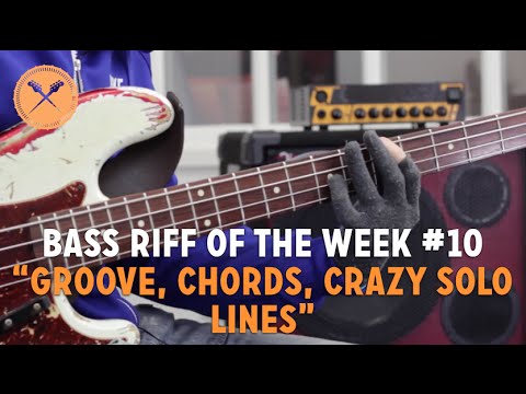 Groove, Chords, Crazy solo lines... all in one "bass riff of the week" #10! (L#132)