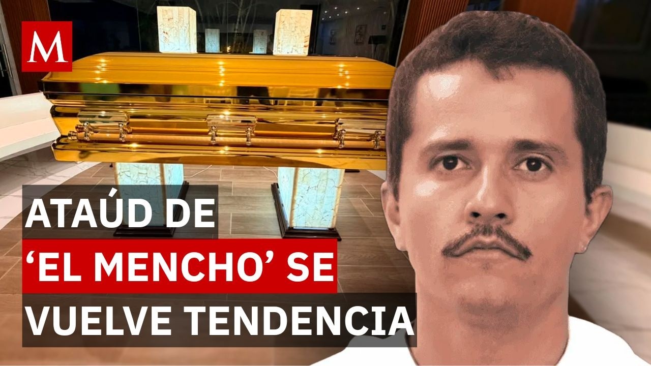 Luxury to the grave: this is the 'El Mencho' style coffin that you can now buy in Mexico