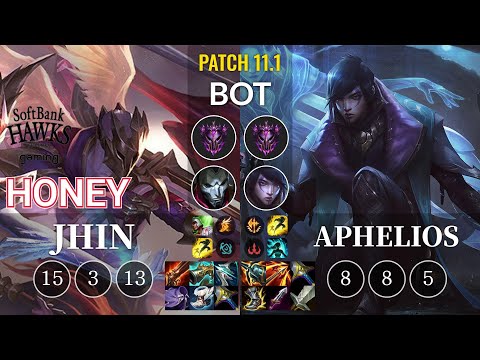 SHG Honey Jhin vs Aphelios Bot - KR Patch 11.1