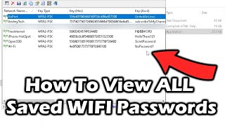 How to view your saved WIFI password on your computer