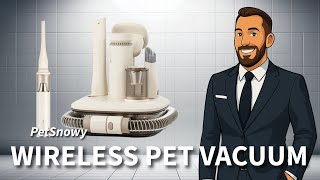 PetSnowy Wireless Vacuum for Pets - 18.5 kPa suction with advanced noise reduction for pet comfort