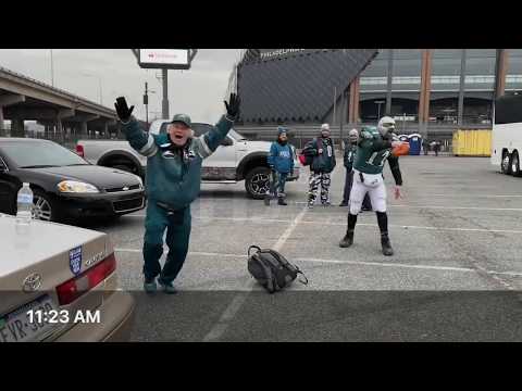 Behind scenes of Eagles fan takeover of Giants stadium