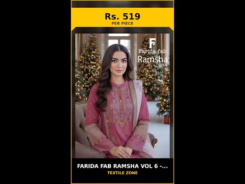 Farida Fab Ramsha Vol 6 - Stitched – product video thumbnail