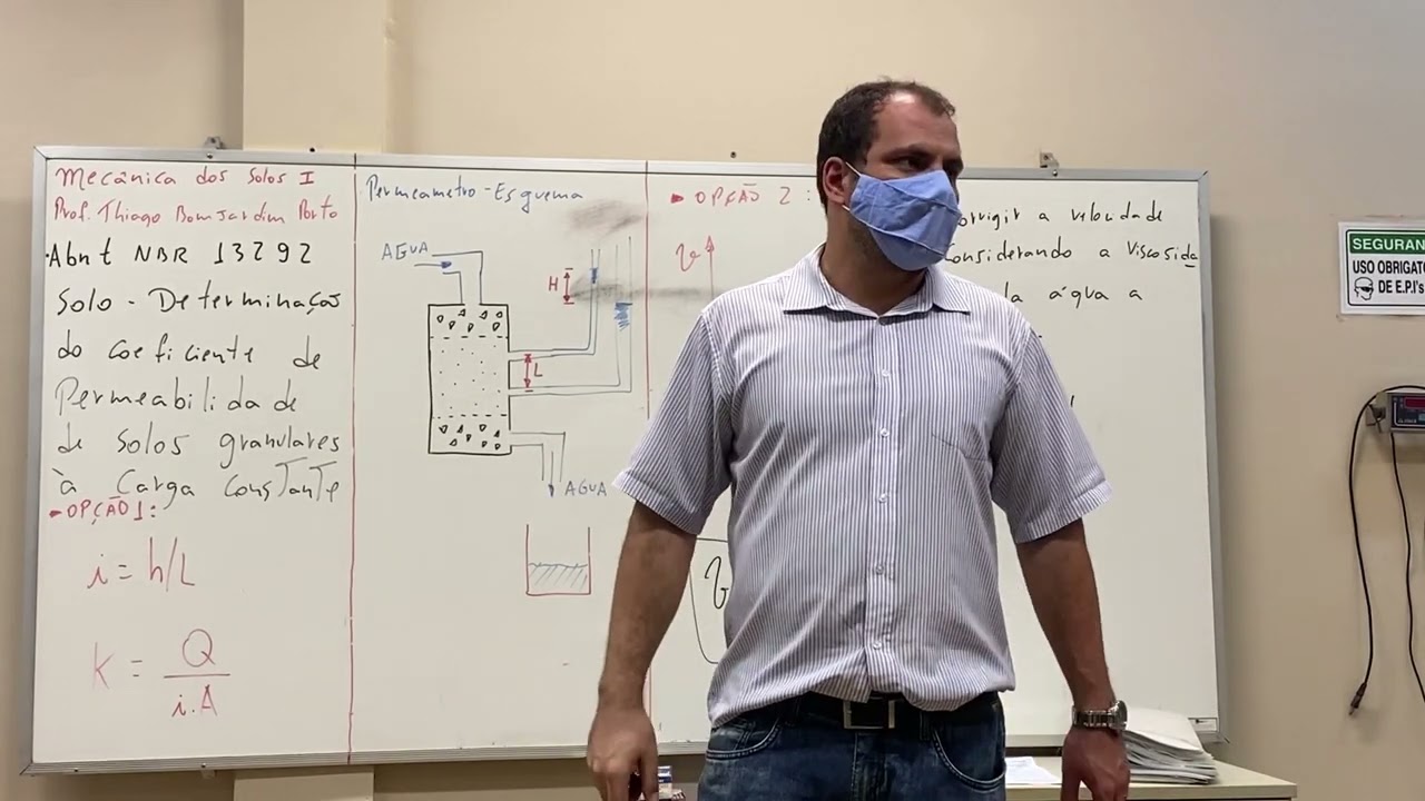 Prática 14: Determinação do coeficiente de permeabilidade de solos granulares à carga constante