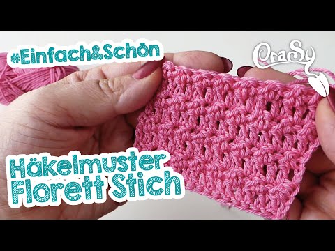 Crochet pattern Florett stitch crochet super easy even for beginners with English subtiles
