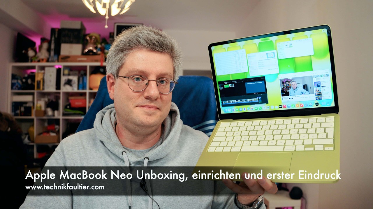 Apple MacBook Neo Unboxing, einrichten und erster Eindruck