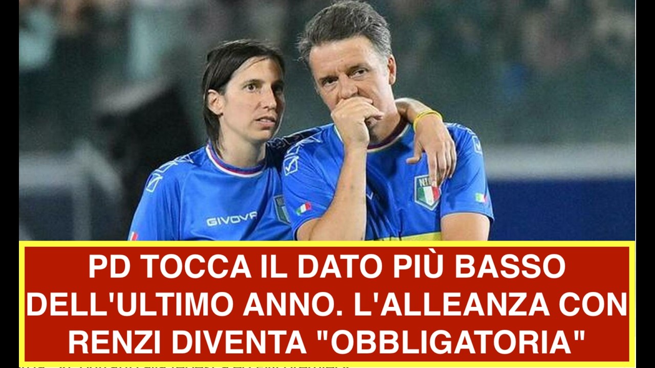 PD TOCCA IL DATO PIÙ BASSO DELL'ULTIMO ANNO. L'ALLEANZA CON RENZI DIVENTA "OBBLIGATORIA"