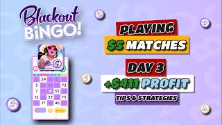Blackout Bingo | $5 Matches | Day 3 | +$411 PROFIT | How To Play | Skillz Promo Code: 1KEAB