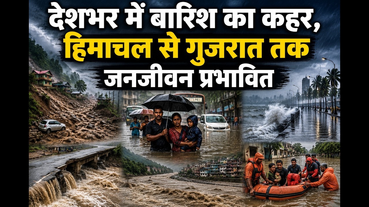 देशभर में बारिश का कहर, हिमाचल से गुजरात तक जनजीवन प्रभावित