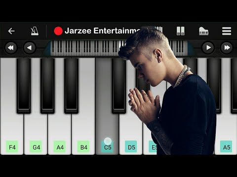 Justin Bieber - Despacito Piano ft. Luis Fonsi, Daddy Yankee - Slow version Mobile Piano Tutorial