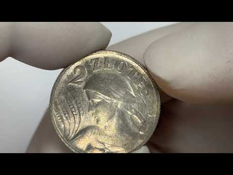 Kobieta i kłosy 2 złote 1924 - literka H - z PUNCĄ