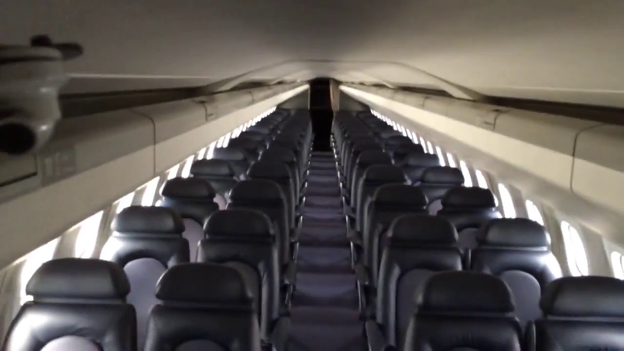 The inside of a British Airways Concorde aircraft