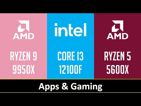 RYZEN 9 9950X vs CORE I3 12100F vs RYZEN 5 5600X