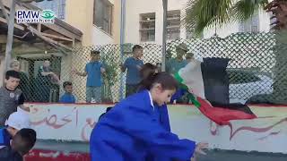 Kids at Dalal Mughrabi school acting out skit