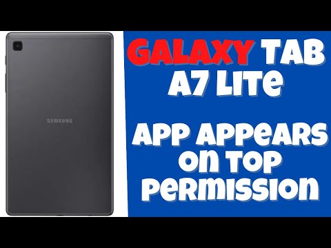 Samsung How to enable or disable app appears on top permission in  Galaxy Tab A7 lite