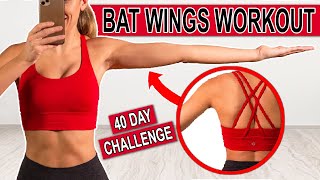 BAT WINGS TONE UP 🦇 40 Day Challenge Back & Arms Workout