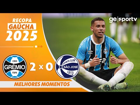 Gols e lances de Grêmio x São José-RS
