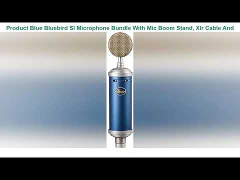 Blue Bluebird Sl Microphone Bundle With Mic Boom Stand, Xlr Cable And Pop Filter Popper Stopper