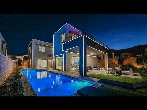 Home For Sale Summerlin Desert Modern | $1,045,000.00 | 2019 | 4 BD | Loft | 4 BA | POOL & SPA | 3 C