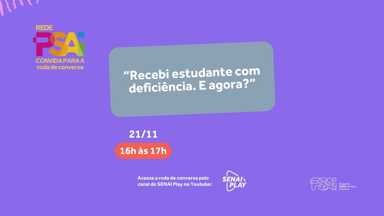 Rede PSAI Convida para a Roda de Conversa