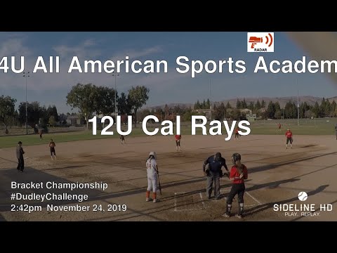 Bracket Championship 14U All American Sports Academy vs. 12U Cal Rays (2019.11.24)