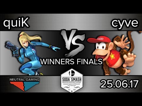 Soda Smash - cyve (Diddy Kong) vs quiK (ZSS) - Winners Finals