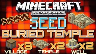 ✔️Minecraft PE - BURIED DESERT TEMPLE with 3 VILLAGES, 2 WELLS, AND 2 TEMPLES [MCPE]