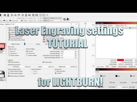 Simple lightburn settings tutorial for laser engraving