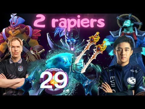 Abed Storm Spirit vs Topson Pangolier, Cooman Morphling - 2 rapiers fights - dota2