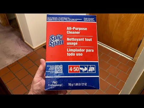 Cleaning The Floor With Spic And Span Professional Powder