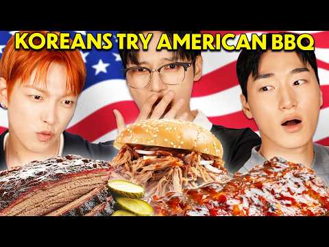 Koreans Try & Rate American BBQ With ATEEZ!