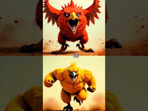 Angry Bird vs Big Bird vs ( Red bird , Blue Bird , Green Bird , Yellow Bird ) Battle