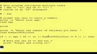 Korn Shell Tutorial 6b - if statement - compound tests