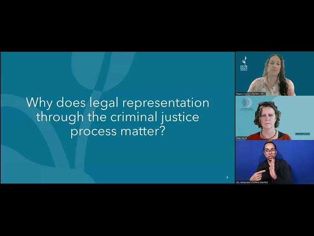 Filling a Critical Gap: Representing Survivors Through the Criminal Justice Process (April 2026)