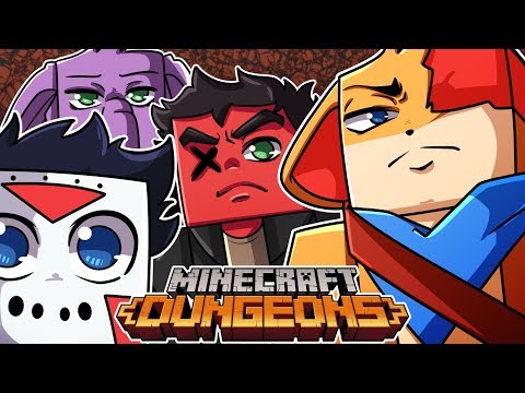 FIGHTING THROUGH THE FIRST DUNGEON ON MAX DIFFICULTY! [Minecraft Dungeons] (Coop Part 1)
