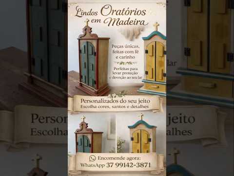 🙏 Conheça os lindos Oratórios em Madeira produzido em Minas Gerais!
