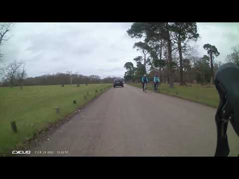 LT66VTD - BMW Skims Oncoming Cyclist - Warning Letter
