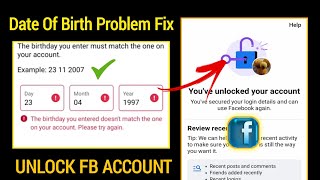 Unlock Facebook Account Enter Your Birthday Problem Fix | without Birthday Account Unlock Kaise Kare
